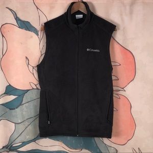 Columbia Dark Grey Polar Fleece Vest Sz S